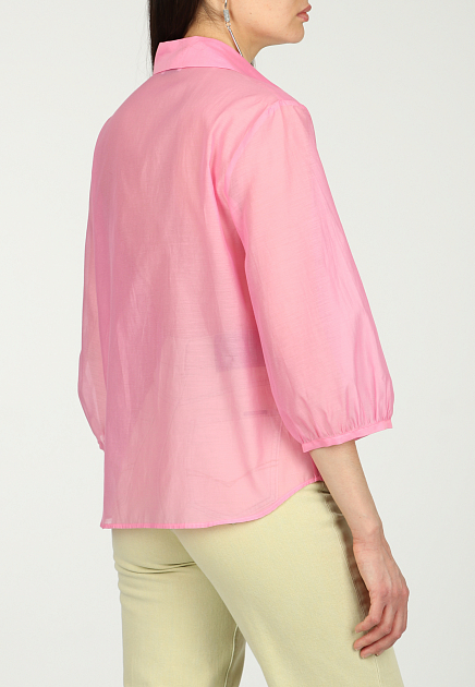 Рубашка PESERICO  - Хлопок, Шелк - цвет розовый