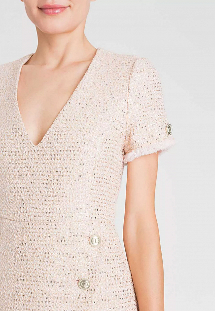 Платье TWINSET Milano  - Шерсть, Акрил - цвет розовый