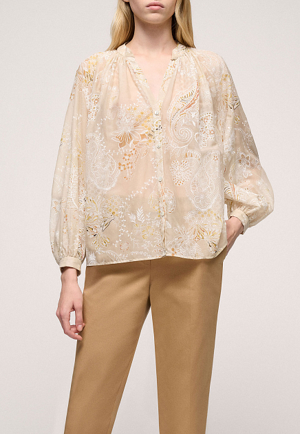 Блуза LUISA SPAGNOLI  - Хлопок - цвет бежевый