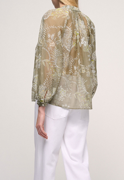 Блуза LUISA SPAGNOLI  - Хлопок - цвет зеленый