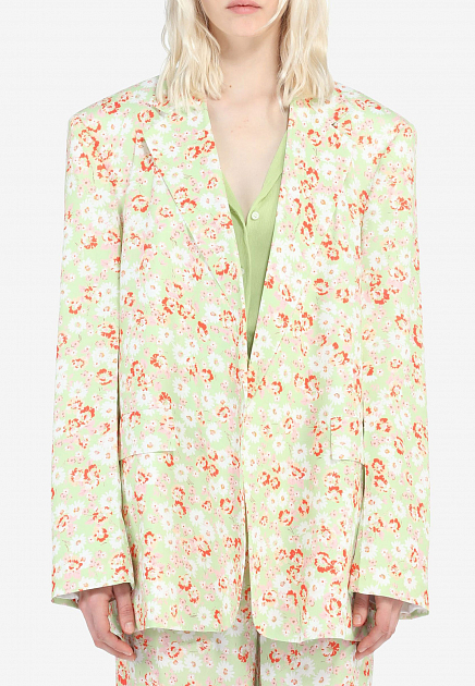 Однобортный пиджак с цветочным принтом  No21