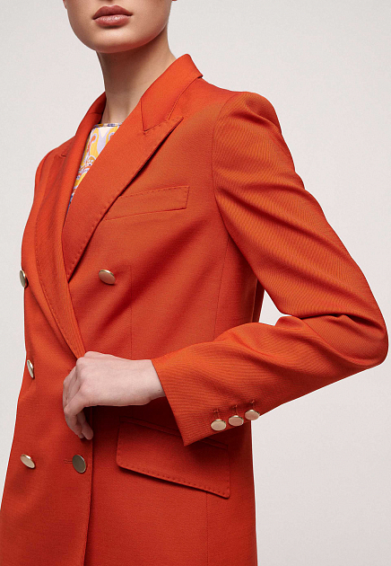 Пиджак LUISA SPAGNOLI  - Полиэстер, Шерсть - цвет оранжевый