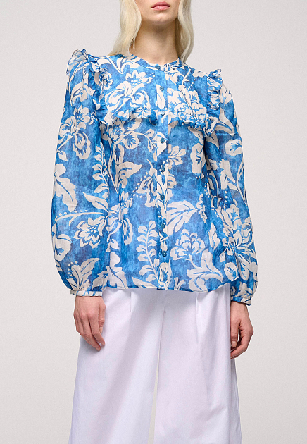 Блуза LUISA SPAGNOLI  - Рами - цвет голубой