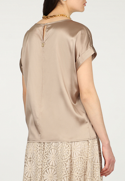 Блуза ELISA FANTI  - Шелк - цвет коричневый