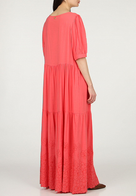 Платье ELISA FANTI  - Вискоза, Лён - цвет красный