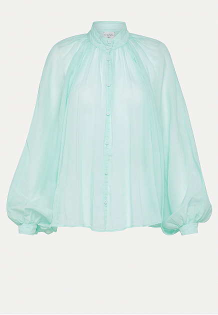 Блуза в стиле бохо из шелка и хлопка FORTE FORTE