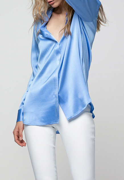Рубашка MAX&MOI  - Шелк - цвет голубой