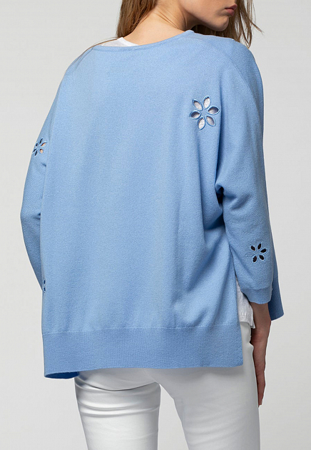 Пуловер MAX&MOI  - Шерсть, Кашемир - цвет голубой