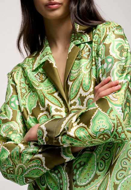 Блуза LUISA SPAGNOLI  - Шелк - цвет зеленый