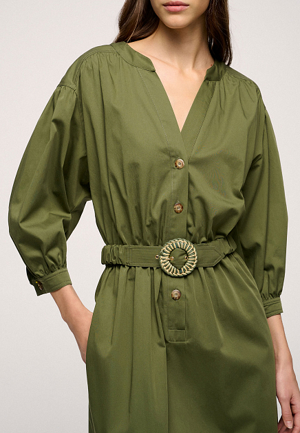 Платье LUISA SPAGNOLI  - Хлопок - цвет зеленый