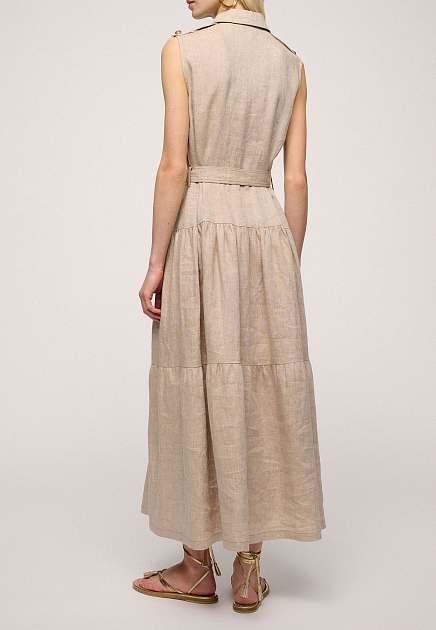 Платье LUISA SPAGNOLI  - Лён - цвет бежевый