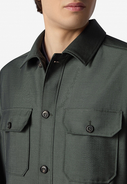 Рубашка CORNELIANI  - Шерсть - цвет зеленый