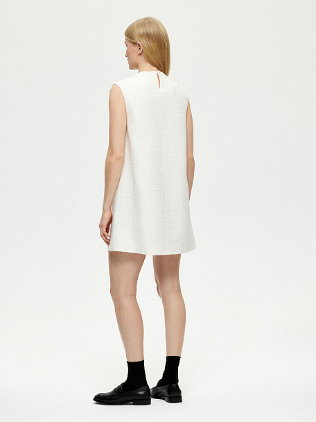 Платье-трапеция мини LUSIO  XS размера - цвет белый