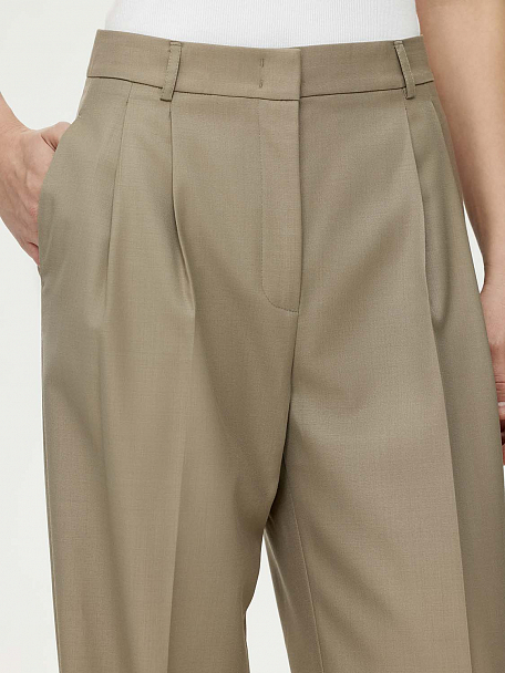 Костюмные прямые брюки с шерстью LUSIO 