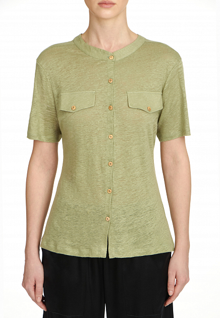 Блуза MAX&MOI  - Лён - цвет зеленый
