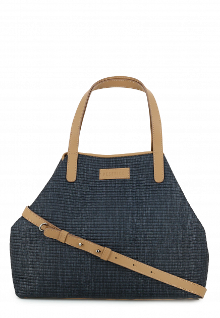 Текстильная сумка с кожаными вставками  PESERICO