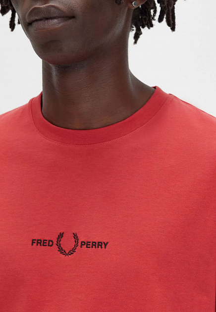 Футболка FRED PERRY  - Хлопок - цвет красный