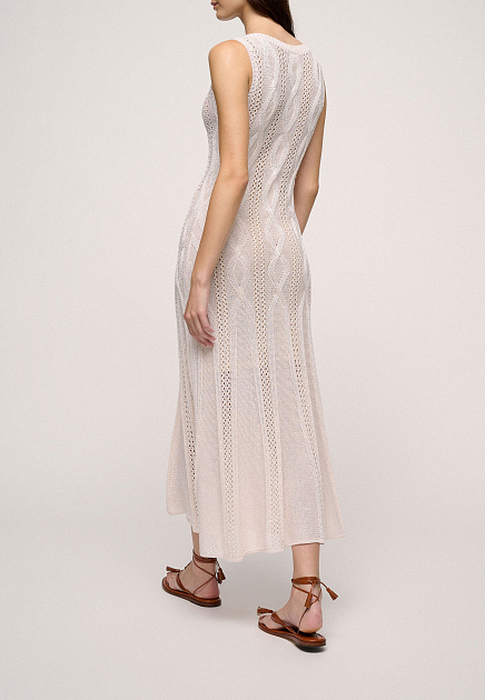 Платье LUISA SPAGNOLI  - Вискоза, Полиэстер - цвет белый