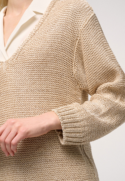 Пуловер обратной вязки из смесовой шерсти LUISA SPAGNOLI