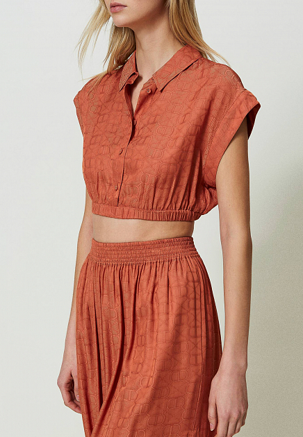 Блуза TWINSET Milano  - Вискоза - цвет оранжевый