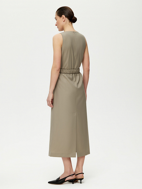 Платье-футляр с шерстью LUSIO  XS размера - цвет зеленый