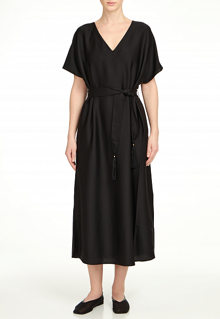 Платье IVI COLLECTION  - Шелк - цвет черный