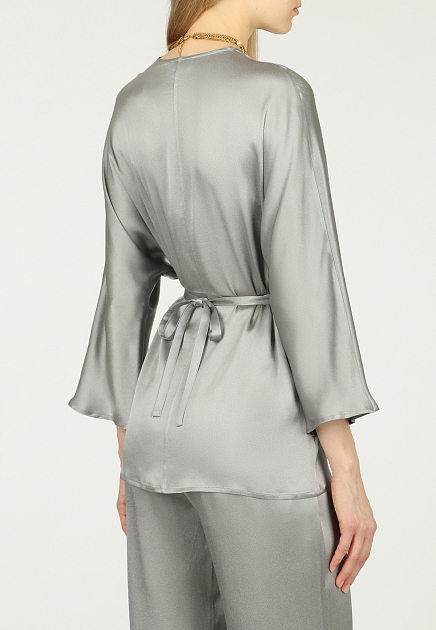 Блуза ANTONELLI FIRENZE  - Ацетат, Шелк - цвет серый