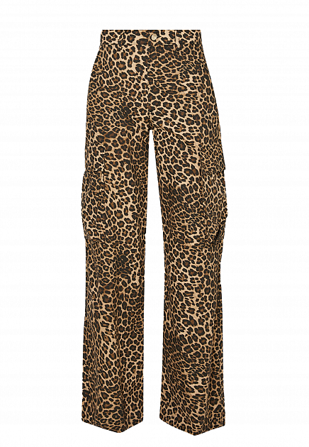 Карго-брюки с леопардовым принтом LIU JO