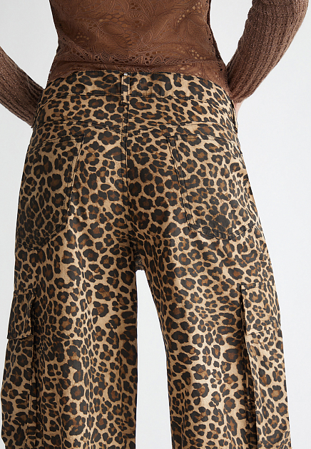 Карго-брюки с леопардовым принтом LIU JO - ИТАЛИЯ