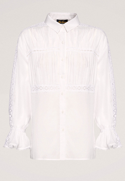 Блуза с кружевной интарсией LUISA SPAGNOLI