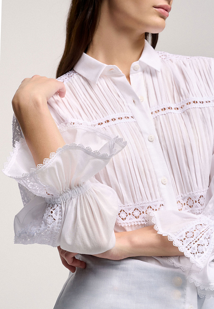 Блуза LUISA SPAGNOLI  - Хлопок - цвет белый