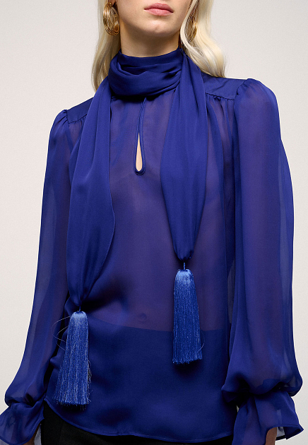 Блуза LUISA SPAGNOLI  - Шелк - цвет синий