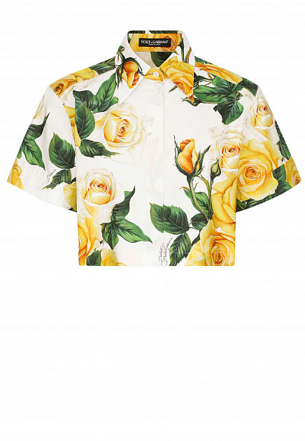Блуза с цветочным принтом  DOLCE&GABBANA