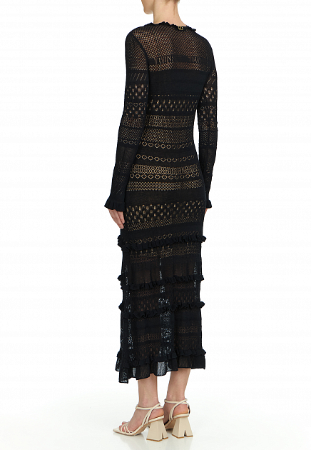 Платье TWINSET Milano  - Вискоза, Полиамид - цвет черный