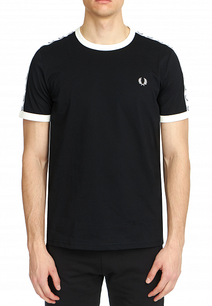 Футболка FRED PERRY  - Хлопок - цвет черный