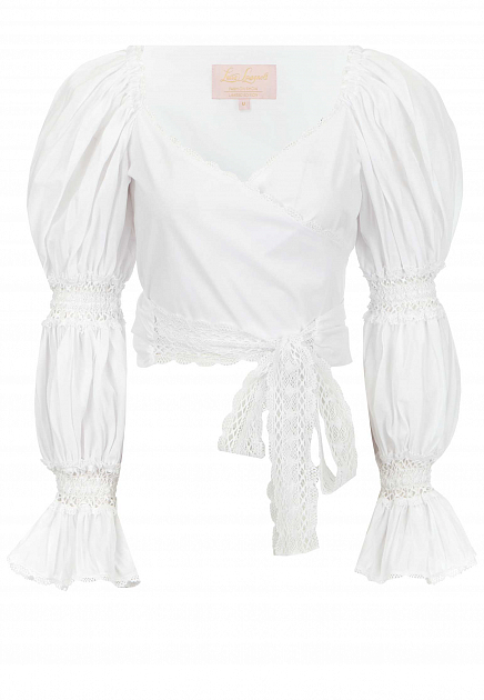 Укороченная блуза с кружевными вставками LUISA SPAGNOLI