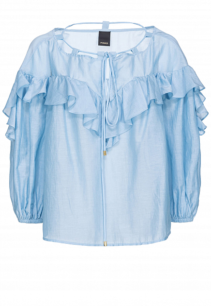 Блуза объемного кроя с крупными оборками PINKO