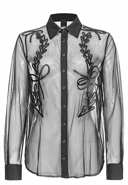 Прозрачная блуза с вышивкой PINKO