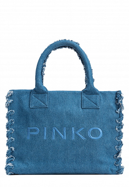 Сумка из денима с вышитым логотипом  PINKO