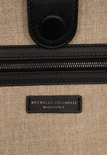 Сумка BRUNELLO CUCINELLI  - Текстиль - цвет бежевый