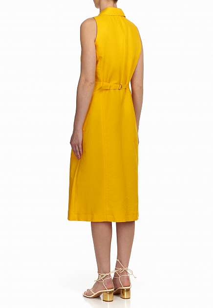 Платье LUISA SPAGNOLI  - Хлопок, Лён - цвет желтый