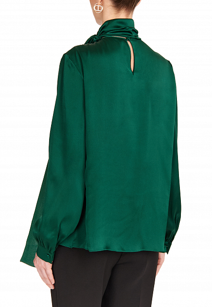 Блуза ALBERTA FERRETTI  - Ацетат, Шелк - цвет зеленый