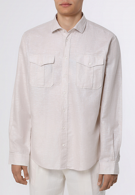 Рубашка BML Mauro Pockets, 280242 BML  39 размера - цвет бежевый