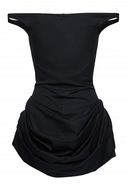 Драпированное мини-платье с открытыми плечами MAGDA BUTRYM - ПОЛЬША