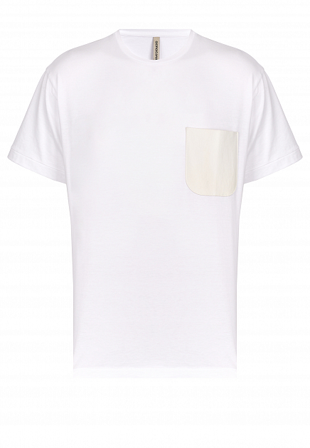 Хлопковая футболка с нагрудным карманом GIORGIO BRATO
