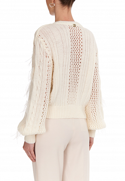 Пуловер TWINSET Milano  - Акрил - цвет белый