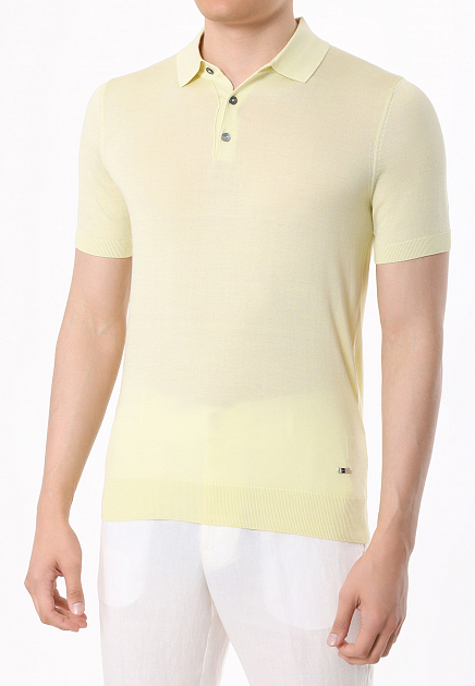 Пуловер BML Base Polo Buttons Neck Short Sleeve, 300093 BML  48 размера - цвет желтый