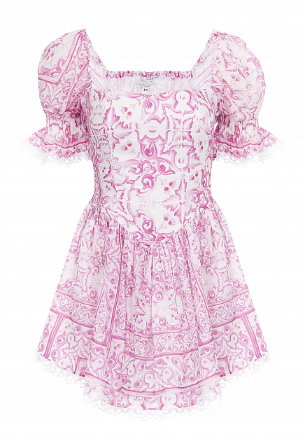 Приталенное мини-платье из хлопка и льна POSITANO COUTURE BY BLITZ