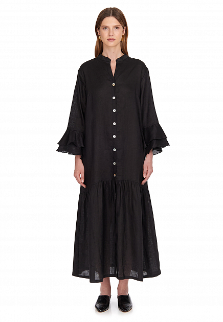 Платье POSITANO COUTURE BY BLITZ  - Лён - цвет черный