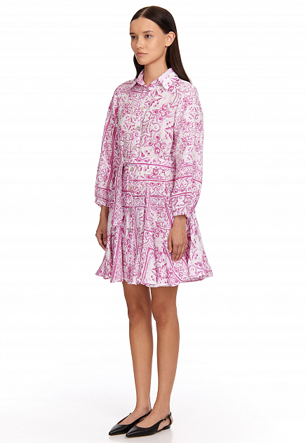 Льняное платье-шемизье с принтом  POSITANO COUTURE BY BLITZ - ИТАЛИЯ